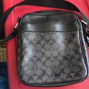 Coach Black and Gray Men's Bag